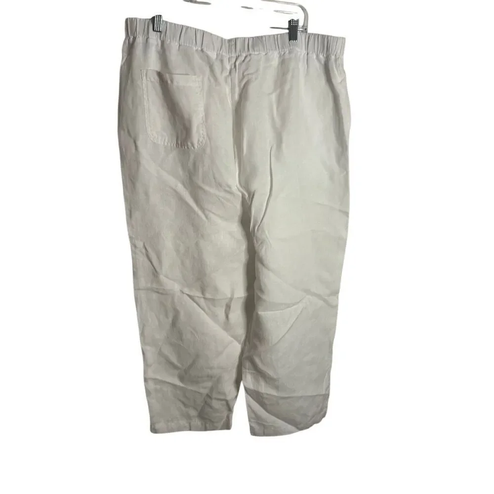 Quince 100% European Linen Pants White Size XL